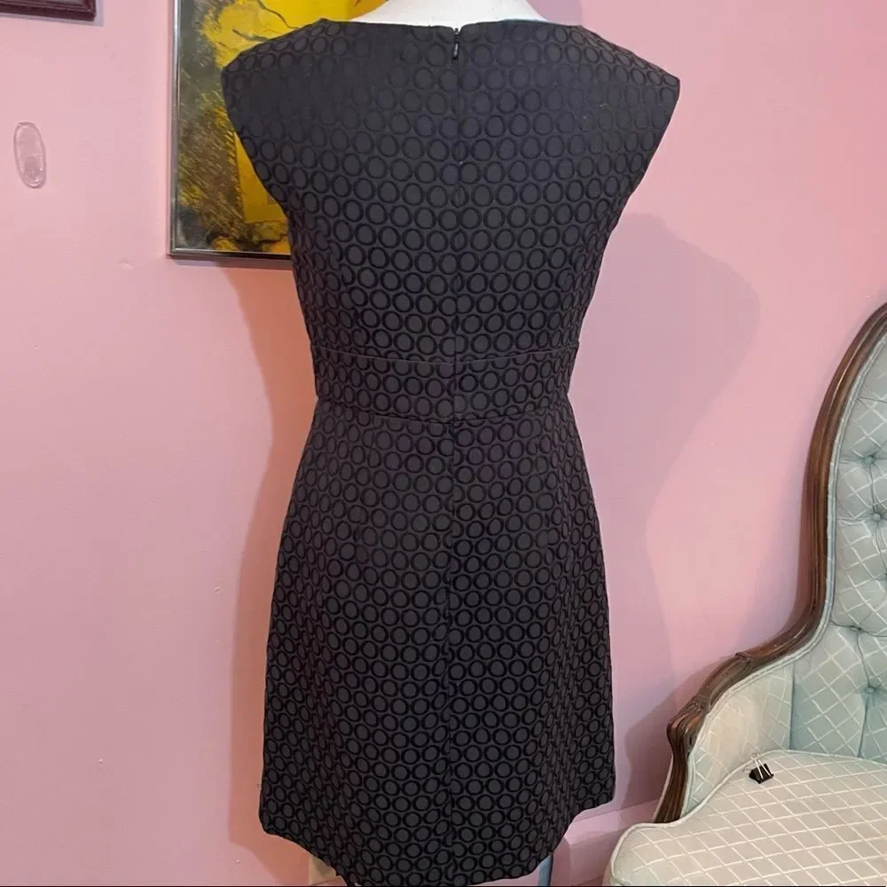 Donna Ricco Black Bead Embellished Three Keyhole Neckline Sheath Dress - Picture 4 of 12